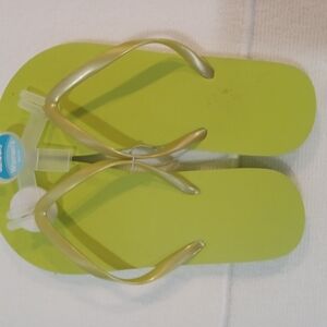 Kids Green Flip Flops